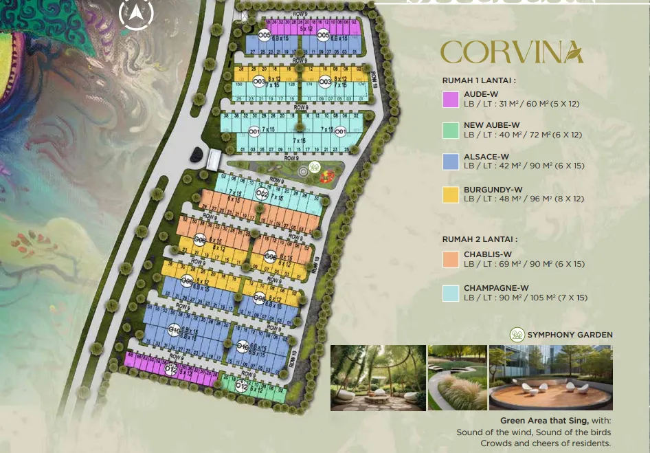 Siteplan Corvina Residence Citra City Sentul